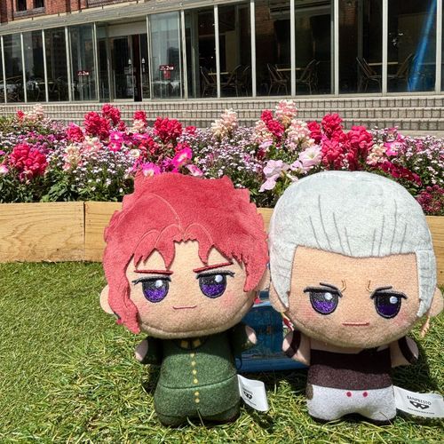 こんにちは
ポルナレフといっしょにおでかけしました
お花がきれいですね