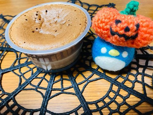 チョコと引き換えにカボチャを被って貰いました。