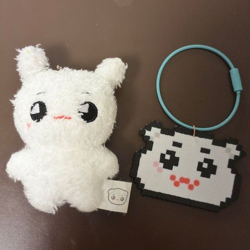 アイロンビーズアートでょにゃをつくったよ〜！ちょっと歪だけど…ㅠㅠ
ょにゃも喜んでいます♪