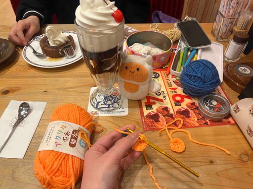 編み物ビギナ〜を見守ってるよ