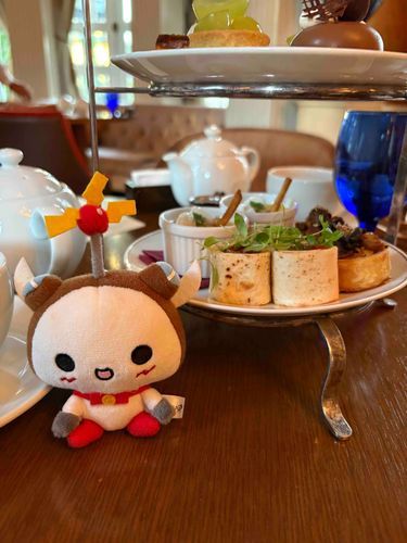アフタヌーンティーに行ったねり🧡
紅茶を楽しんでにっこりねり〜✨