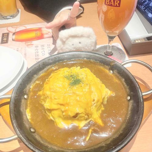 オムカレー　こぼさないでね