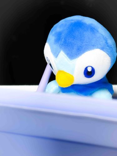 ポッチャマがなにか描いてるみたいだ
なにを描いてるのかな〜？