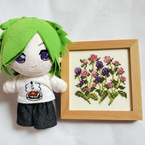 できた〜！
刺し終わってたんだけど、ようやく額入れε-(ᯫ᳐*´꒳​`* ᯫ᳐)♪