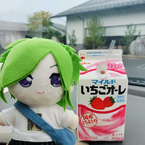お風呂上がりの🍓🥛