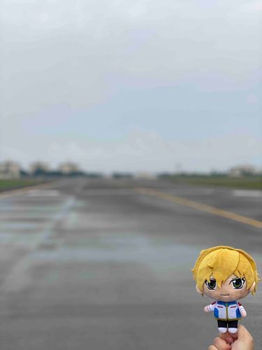 滑走路だ。ここから私たちは空に飛ぶのだ。