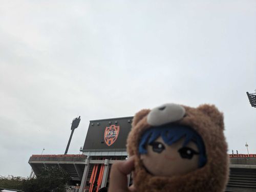 ‪💚さっかーのおうえんにきました！