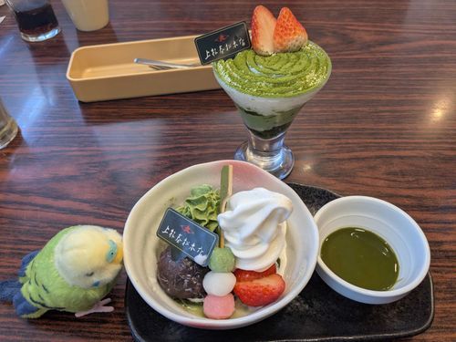 「抹茶スイーツだよ〜🎶」