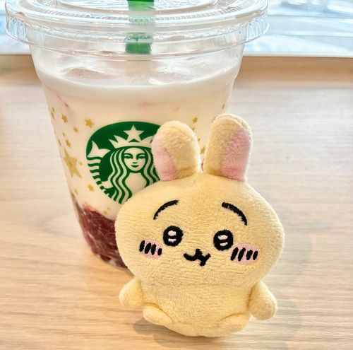 高級いちごミルク🍓🥛一瞬で飲み干したよ🍓🐰✨