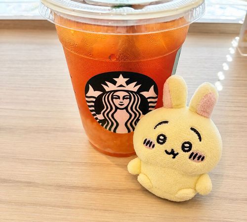ピーチティー🍑果肉がウマイ✨🐰🍑