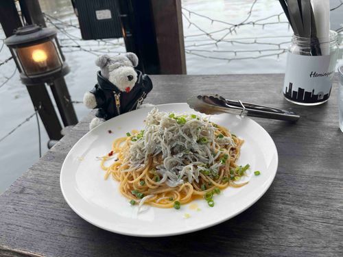 これはしらすパスタヨボ！！