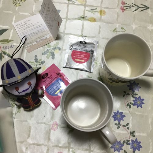 ニャンちゃん
ニャガフフフ、先ほどのルイボスティー、いろんなフレーバーがあり同じのはないのですよ。
さてさて、ワイの父方はライチ風味を、ワイのお方は、ミックスベリー風味を。はてはて？
