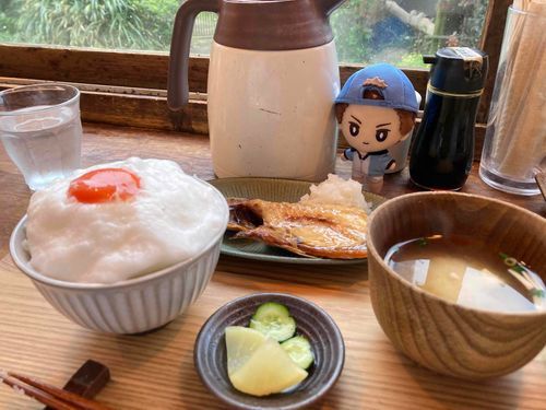 ぬいどさん、卵かけご飯だよ