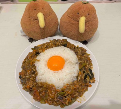 今日の夜ご飯は手作りキーマカレー🍛🩵