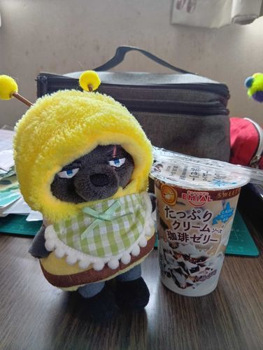 お家で映画見ながらコーヒーゼリー食べるよ☕家主、オレにもひとくち分けてくれー！