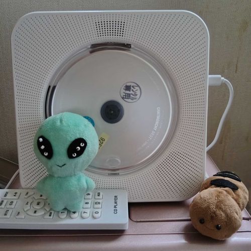 CDプレイヤー買ったよ♪ラジオも聴けるの。ぬい活が捗るね!