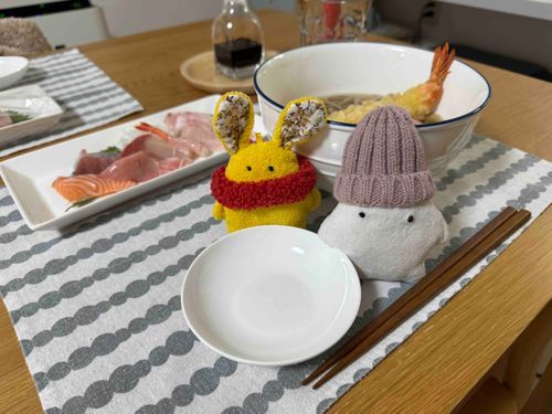 年末のおいら達！寒いから帽子とマフラー！！
年越しそばうまかったしゅー