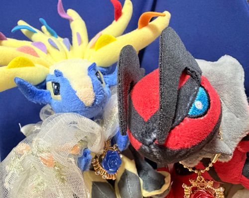 XY13周年、だそうです。
トレーナーに記念写真を撮ってもらったのですが、イベルタルが前に出すぎていますね。