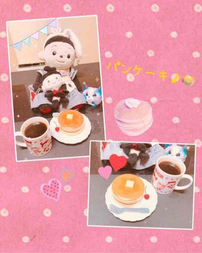 お昼のおやつはパンケーキ🥞🍴💕