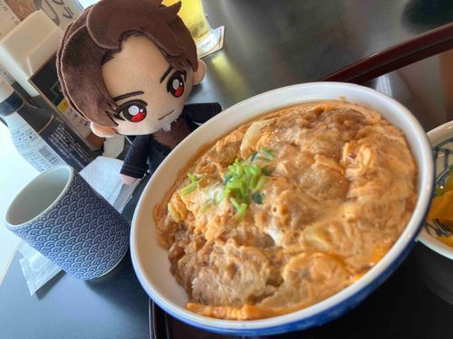 🍫「イベントで歩き回った後の昼メシ。デケェカツ丼だった。でも腹減ってたし美味かったから、ペロッと食えたな」