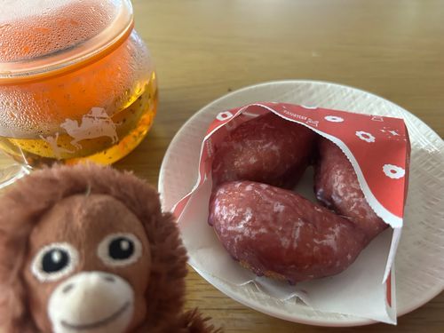 久しぶり〜！
今日の朝はミスドとルピシアのお茶で優雅に過ごしたよ〜
お芋の季節はサイコーだね🍠

