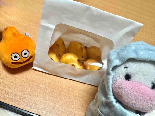 うさぎさんの形パン　ゲット🍦🍊
