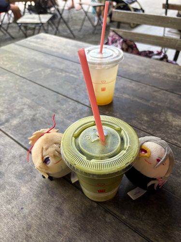 ストローがハート🩷型で可愛い
