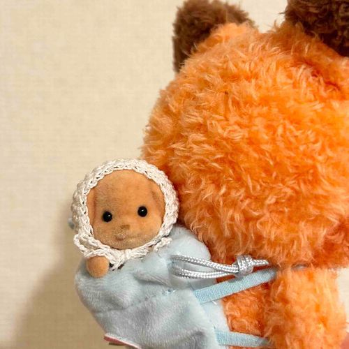 おおきいおにいちゃんのせなかでおでかけ！✨🦊