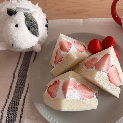 てづくりいちごさんどでいちごだらけせいかつだモ🍓