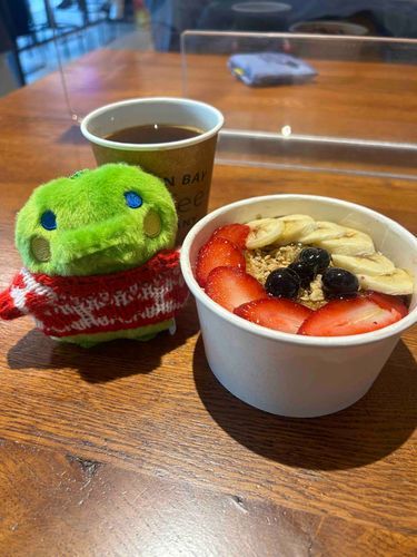 きょうはあさいーぼーるをはじめてたべただっち♪おしゃれな味がしただっち♪