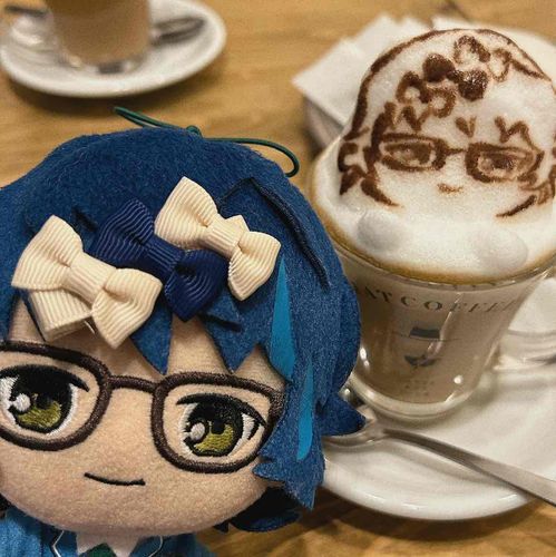 青髪もじゃメガネなぬいぐるみといっしょ