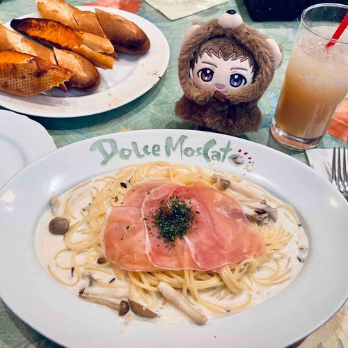 生ハムのきのこのチーズクリームソースパスタ！美味しい！