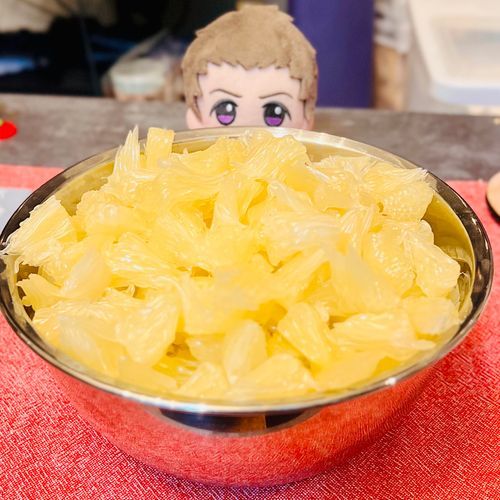 ありえない量(文旦ゼリー作る)