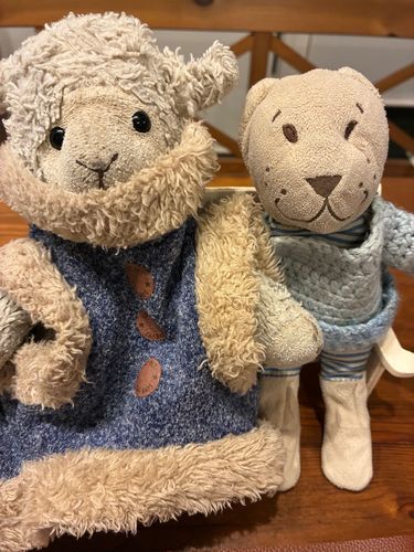 ツーショット！
服装、モコモコだね！