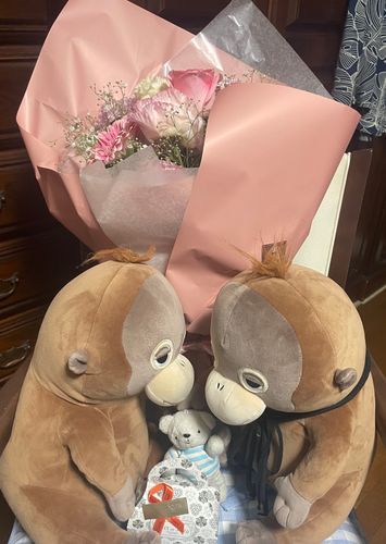 仕事納めででっかい花束もらったうー🙈🐻‍❄️🙊