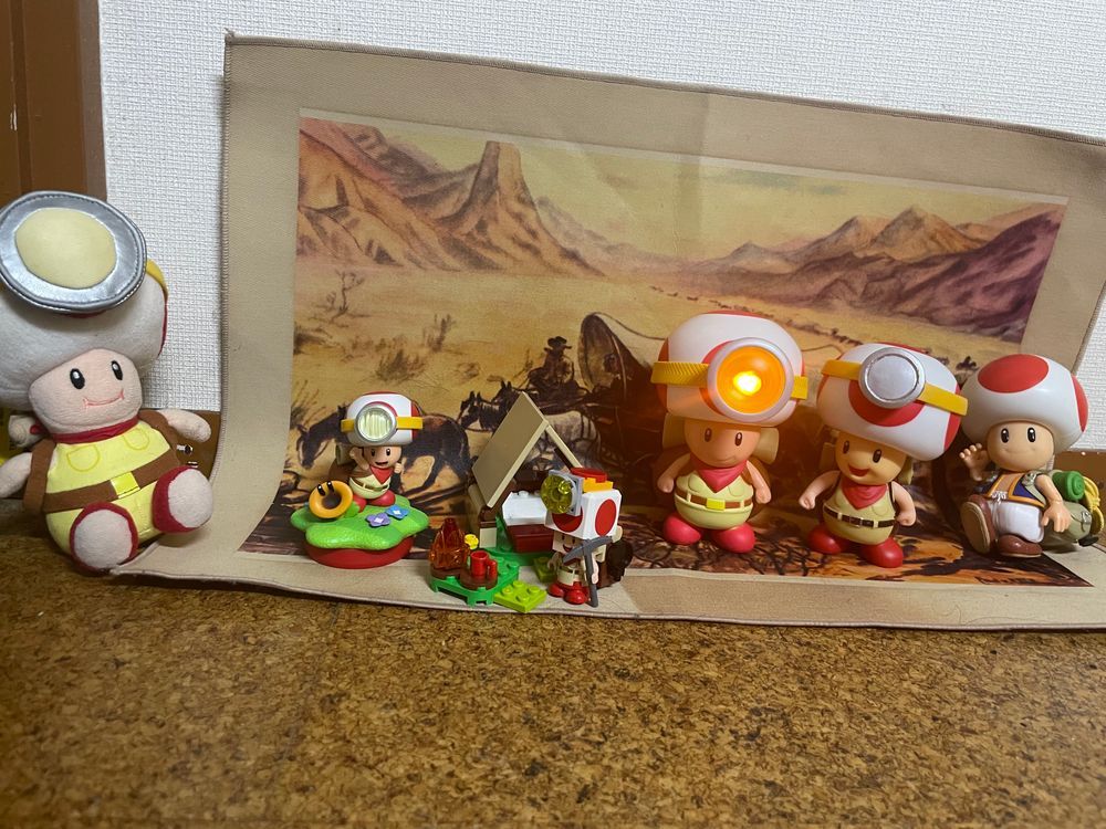 我らキノピオ隊長‼️
右から順に
隊長さん(amiibo、クオリティ高すぎ)、
隊長さん(レゴ)、
隊長さん(ドイツ出身)、
隊長さん(中国産、多分非ライセンス品)、
隊長さん(劇場版)
ですよ…🏕️
隊長の座の奪い合いが、始まります…❓(始まりません