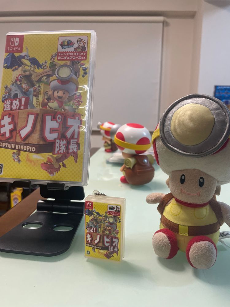 本日のお宝…
お宝を求めてたいちょーはアマゾンの奥深くまで潜った…
ところ‼️こんなたいちょーサイズのキノピオ隊長のソフト入れが‼️
しかもこれちゃーんと隊長のソフトはいるんですよ…
これでどこでもキノピオ隊長遊べますね…ふふふ…( 'ч' )
