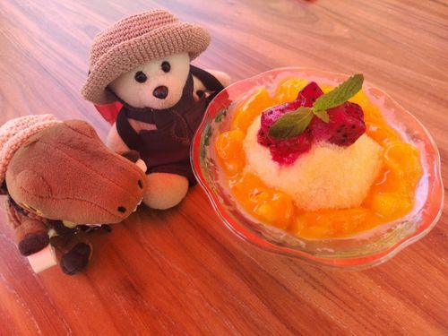 ディノくんのお誕生日にジャングリアに行ってきたの！
ご主人、絶叫系が苦手だって言ってたけどやんばるトルネードはすごい楽しかったからオススメなんだって✨

トロピカルスノーアイス美味しかったの😋
次に遊びに行くときはいっぱいご飯食べたいなぁって思ってるの😏