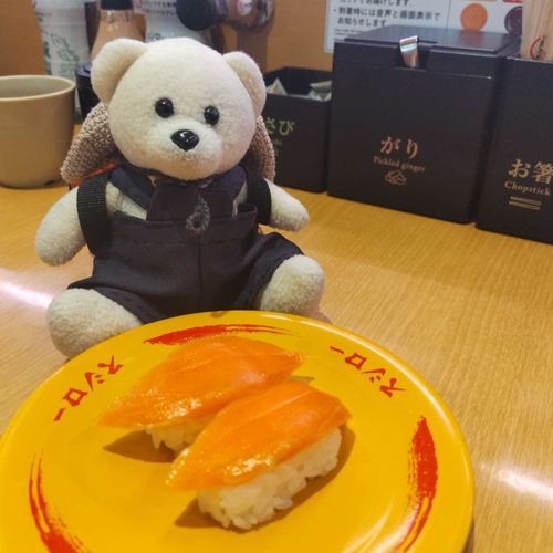 おすし食べたの🍣
ご主人もサーモンのおすしが好きなんだって😋
