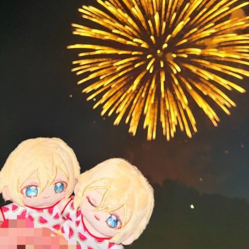 おとうとは はじめてのはなびたいかい こわがらなくて えらい