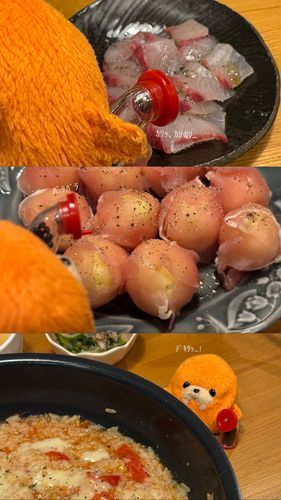 お手伝いありがとう！
ｶﾎﾞﾁｬが持ってるのは胡麻すり器だから、今度胡椒の方買ってあげなきゃ…