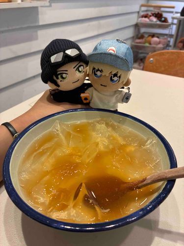 ぬいちゃんたち、
初めての愛玉ゼリー🫶