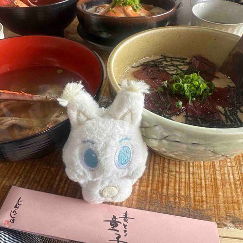 まぐろと自然薯🎶蟹汁🎶