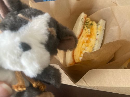 ビーズ屋さんのたまごサンド！
ふあふあでおいし！