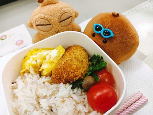 ご主人がお弁当で卵焼き作ってくれたぽちゃ〜！