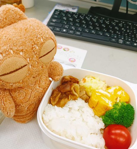 お弁当再開ぽちゃ◎
カップ麺もおいしいけど、やっぱりお弁当のときのほうが満足感あるぽちゃ〜。もぐもぐ