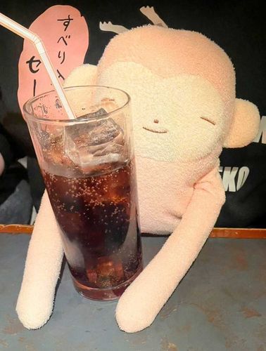 コーラを楽しむもちゃ‎🩷