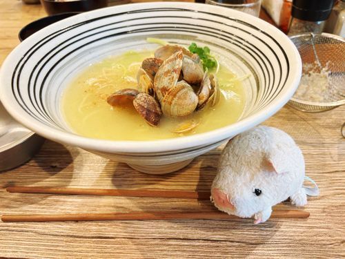 またあさりバターラーメンを食べにきたよ！💪　お出汁が美味しいし、細麺なのがgood👌