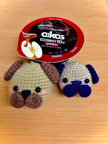 きょうのおやつ！
オイコスのキャラメルアップル味🍎
はじめてたべたよ〜🐶🍎🐶