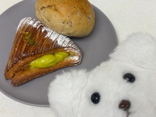 ぴすたちおのでにっしゅ　と　じゅっこくパン　らしいです…🧸